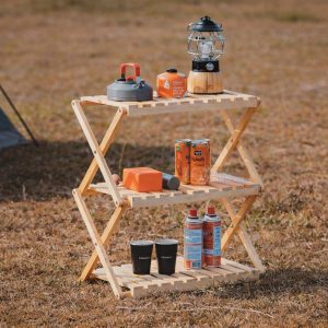 Kệ gỗ 3 tầng xếp gọn CAMPING